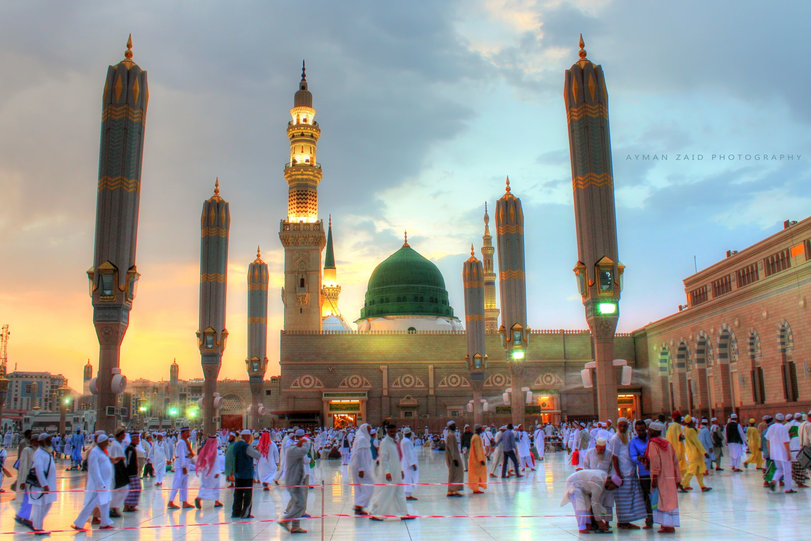 Al-Masjid an-Nabawi (the Prophet's Mosque) at daytime, Madinah